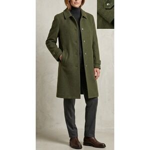 Himalaya Loden Tyrol Austria Wool Coat Olive Green Plaid Undercollar Womens‎ 48